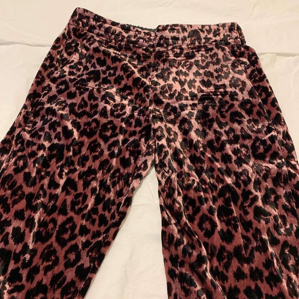JCrew Animal Print Velour Pants